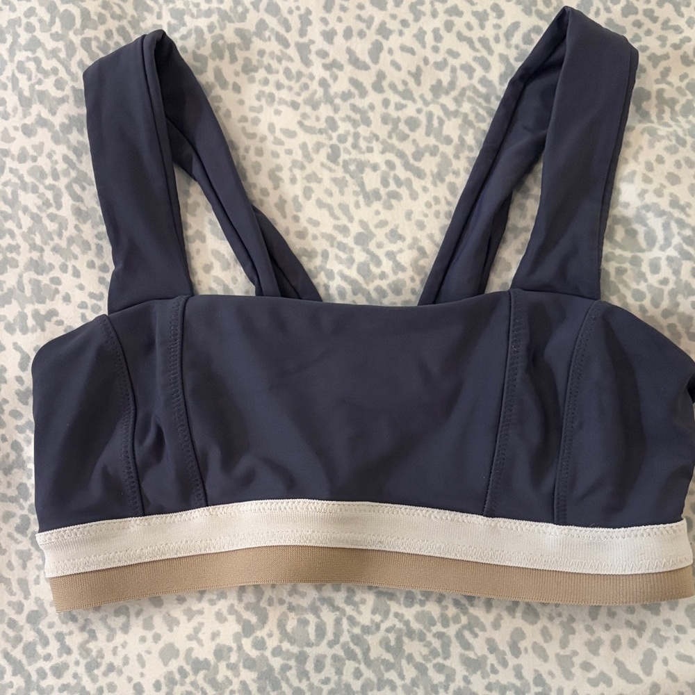 FP Movement by Free People Blue and Tan Sports Bra